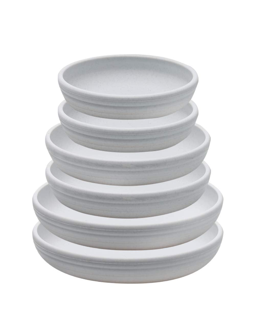 Sarosora Round Plastic Plant Saucer Drip Tray Set Of 6 For Indoor Outdoor Home Garden Flower Plant Container Flower Pot Pallets