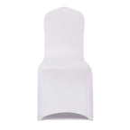 Peomeise Stretch Spandex Chair Cover For Wedding Party Dining Banquet Event (White, 25)