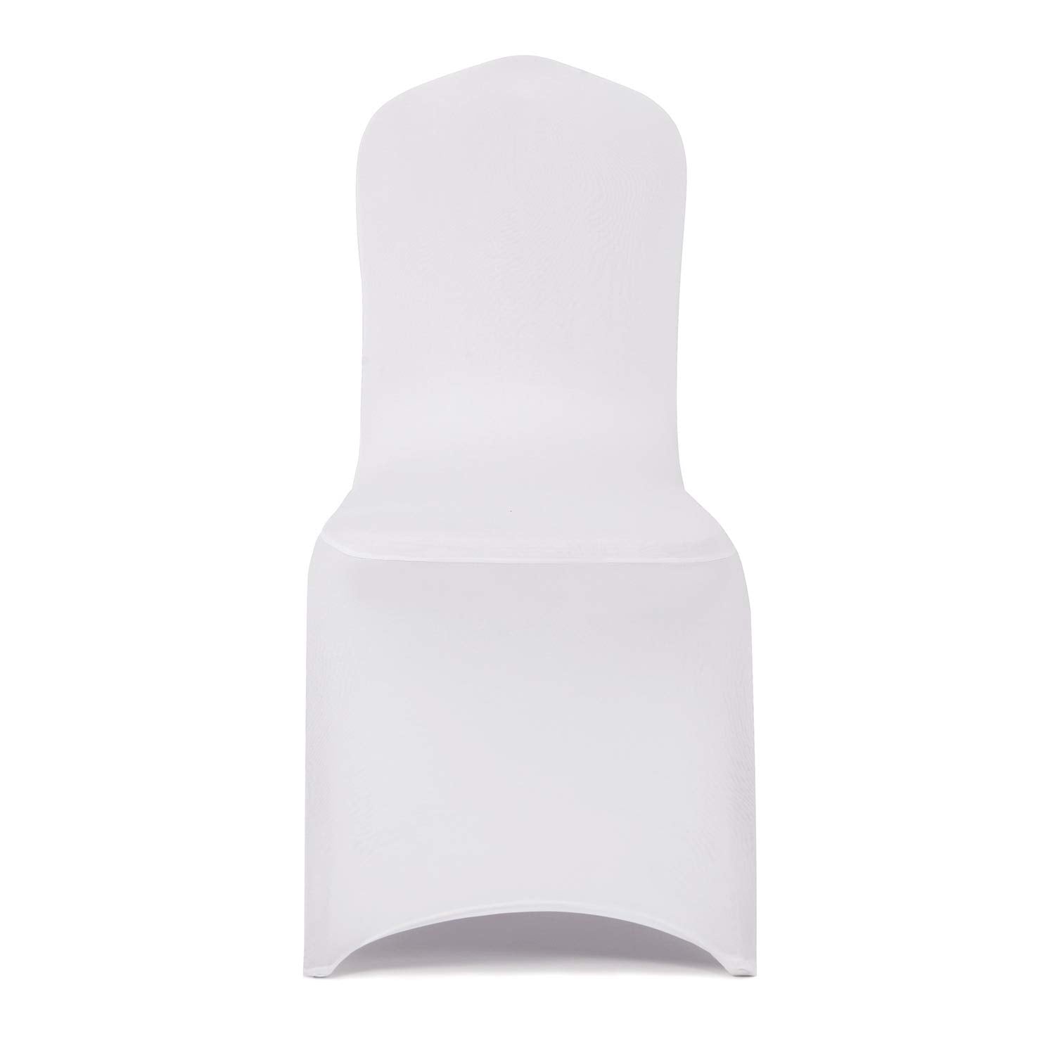 Peomeise Stretch Spandex Chair Cover For Wedding Party Dining Banquet Event (White, 25)