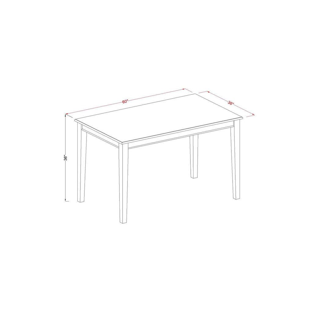 EAST WEST FURNITURE 7 Pc Dining counter height set - high top Table and 6 Kitchen bar stool.