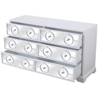 Elegant Decor Modern 6 Drawer 60" Dresser in Hand Painted White
