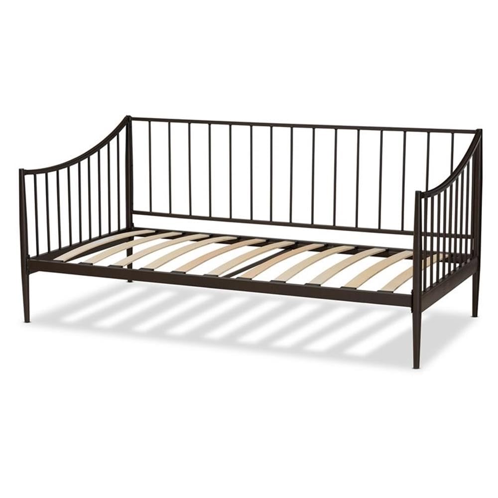 Baxton Studio Rupert Vintage Industrial Black Metal Daybed