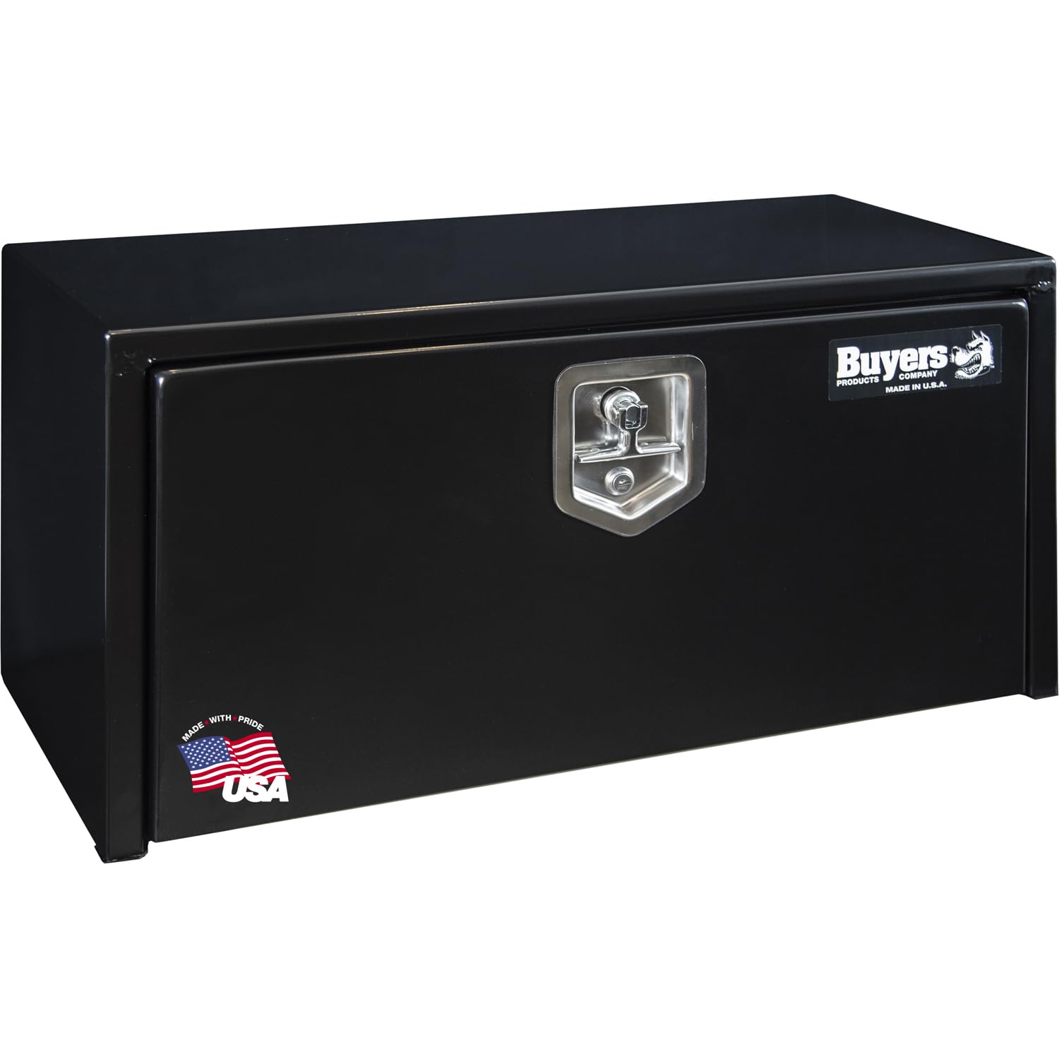 Buyers Products 1703324 Black Steel Underbody Truck Box With Lockable T-Handle Latch, 15 X 13 X 30 Inch, Made In The Usa, Tool B