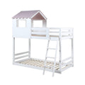 Acme Solenne T T Bunk Bed in White & Pink Finish