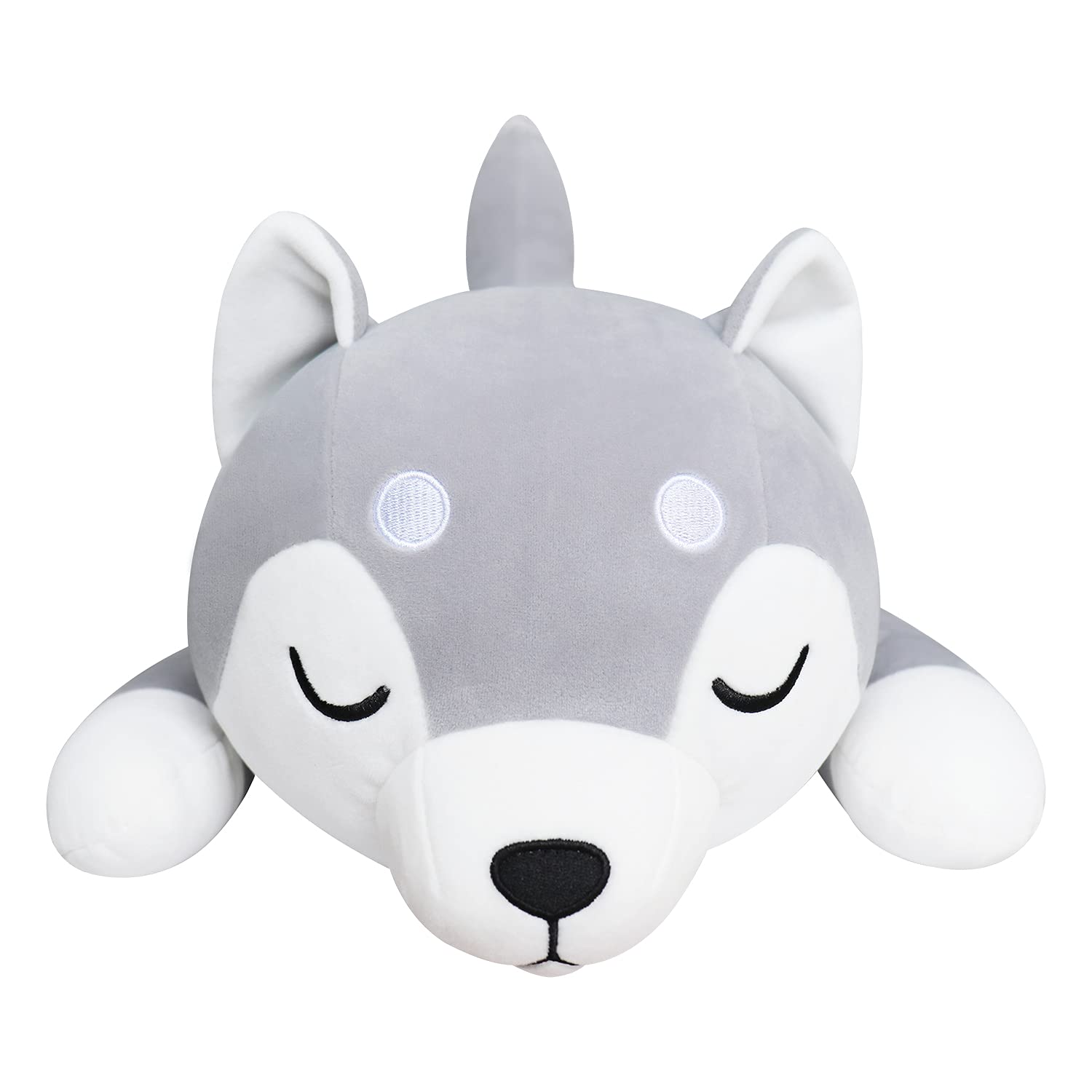 Auspicious Beginning 30' Husky Stuffed Animal Plush Pillow, Huskies Anime Body Pillow, Kawaii Stuff Animal Plush Toy, Big Plush