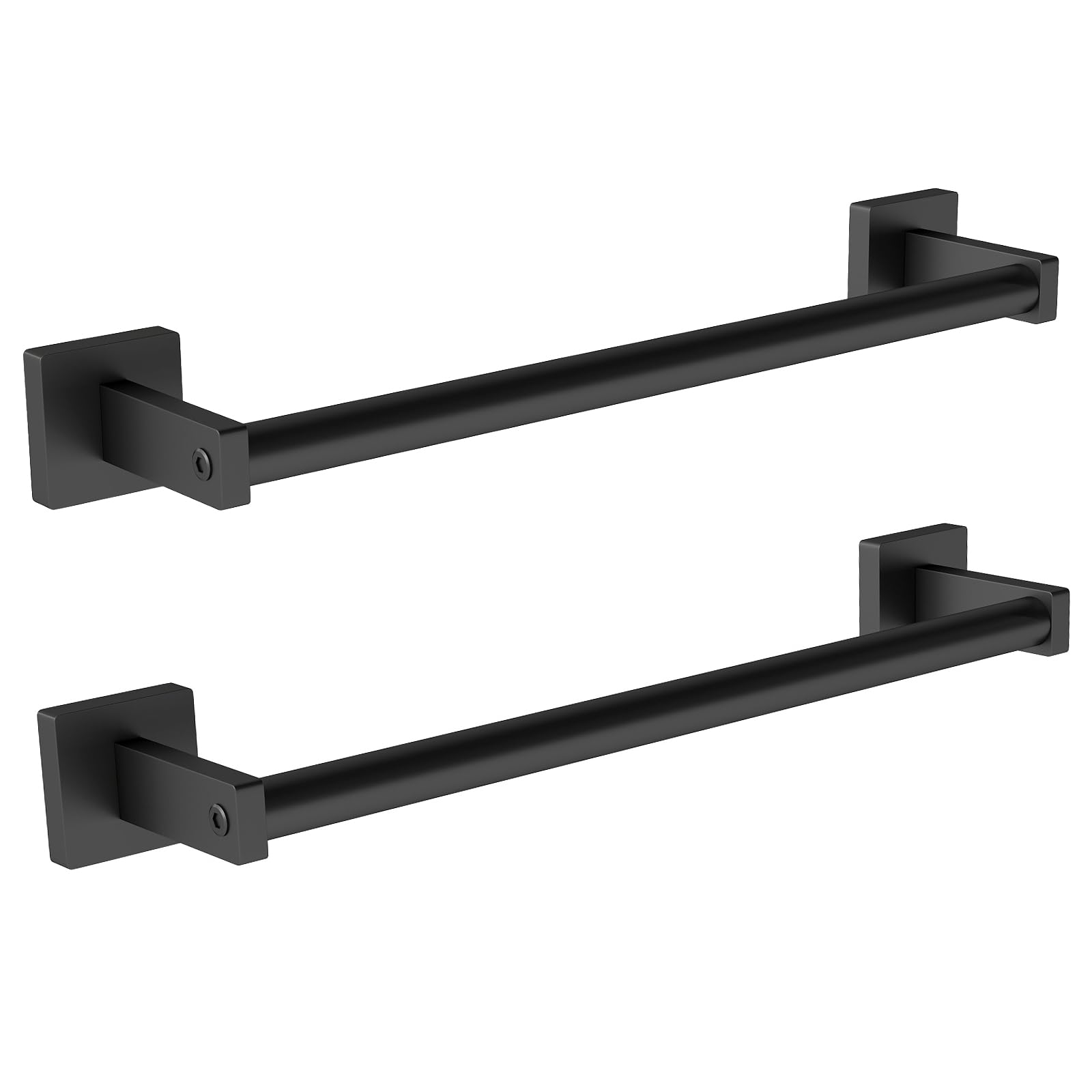 MKO Towel Bar for Bathroom, Black Hand Towel Holder Rod with Metal, 16  Towel Racks for Bathroom Hanger Wall Mounted for Kitchen