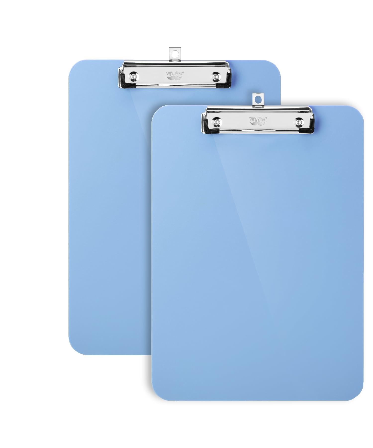 Mr. Pen- Plastic Clipboard, 12.5    X 9   , 2 Pack, Cyan Blue Clipboards For Kids & Adults, Clipboards Plastic, Clip Board, Teac