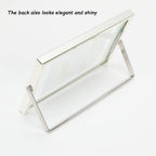 Ahago Silver Floating Frame (4''X6'', Horizontal), For Picture 3X5, 2X3, 1X2, Tabletop Shelf Photo Frame, Modern Minimalist Styl