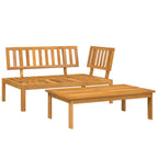 vidaXL Set of 2 Patio Furniture Garden Pallet Sofas and Cushions Acacia Wood