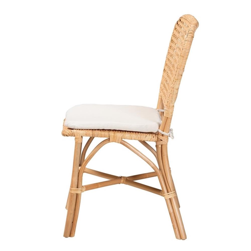 Baxton Studio Nadira Rattan Dining Chair - Thumbnail 2