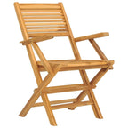 vidaXL Folding Patio Chairs Set of 6 - Solid Teak Wood Outdoor Seating - Scandinavian Style Garden Furniture - 21.7"x24.4"x35.4"