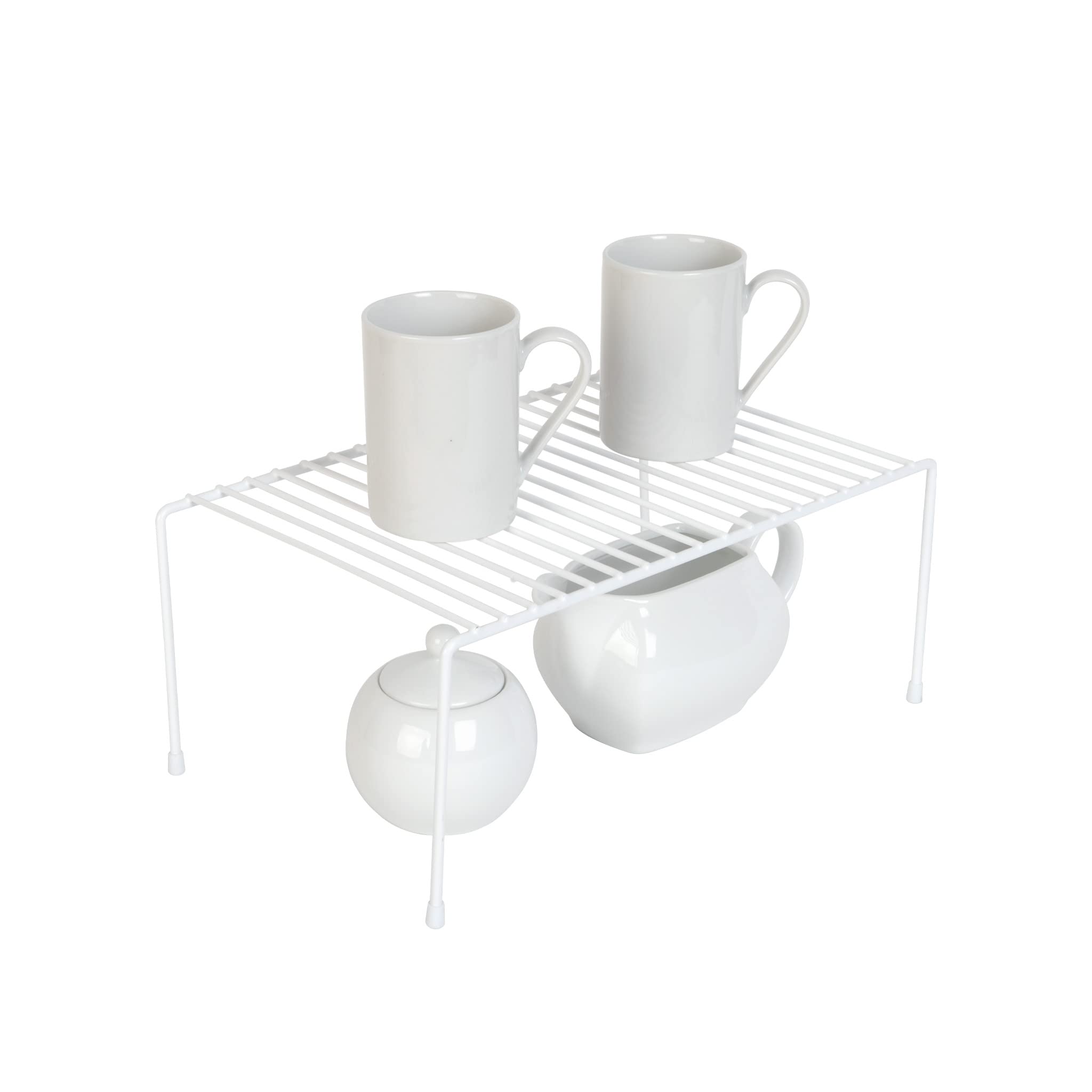 Smart Design Cabinet Storage Shelf Rack - Medium (8.5 x 13.25 Inch) - Steel Metal Wire - Cupboard, Plate, Dish, Counter & Pantry