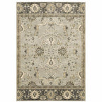 HomeRoots 508848 6 x 9 ft. Gray Brown Tan & Beige Oriental Power Loom Stain Resistant Rectangle Area Rug