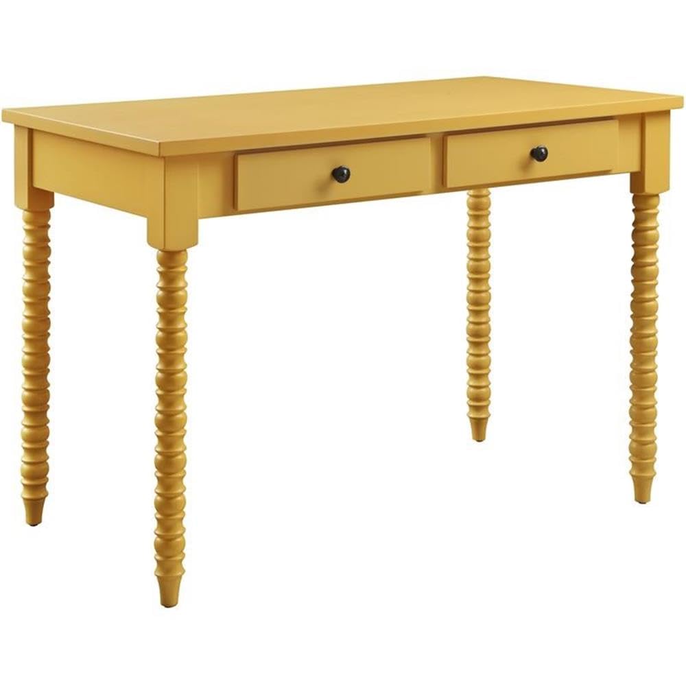 Acme Altmar 2-Drawer Wooden Console Table in Yellow