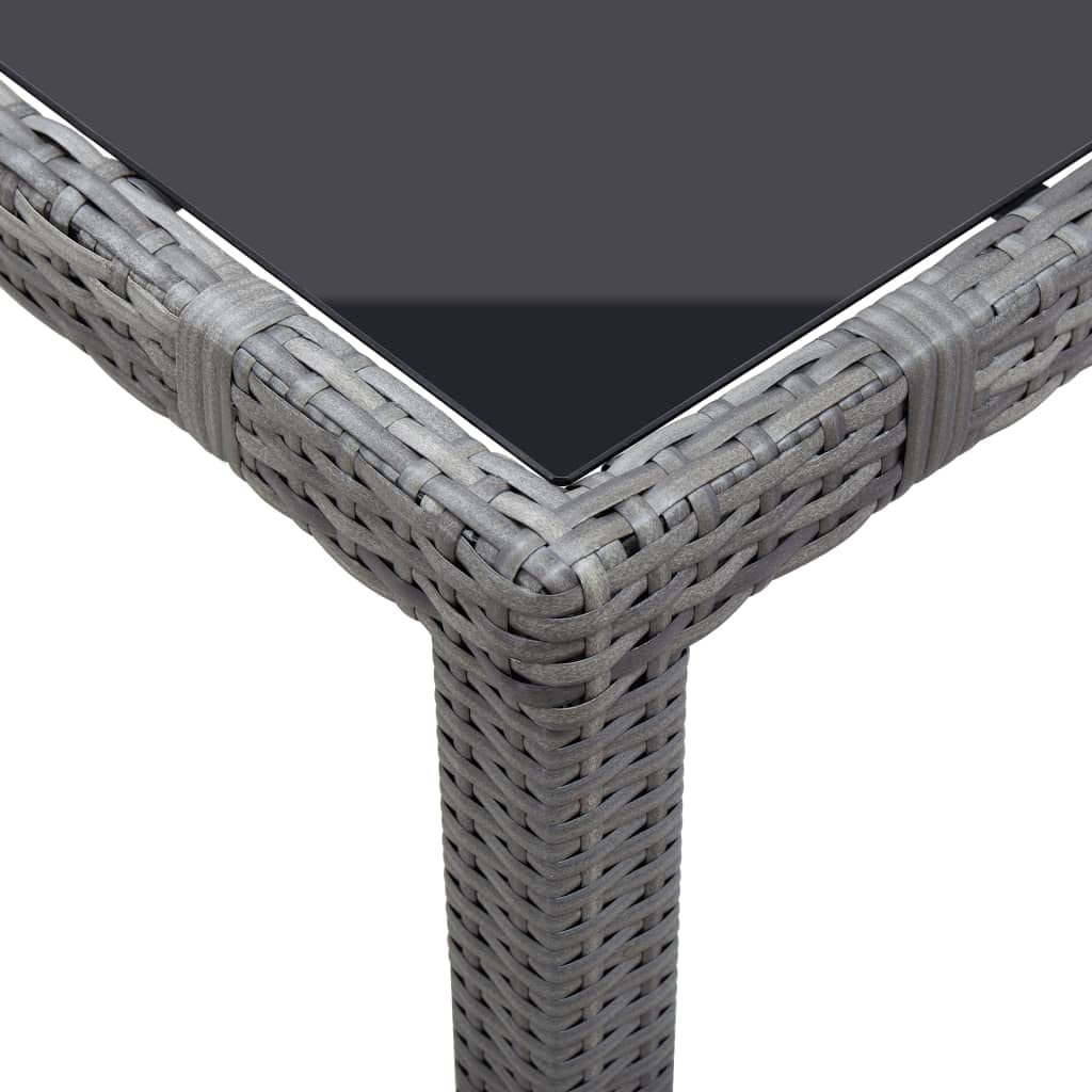 vidaXL 9-Piece Patio Dining Set - Poly Rattan Outdoor Furniture with Open Weave Pattern - Includes Table, 8 Chairs with Removable Cushions, Black