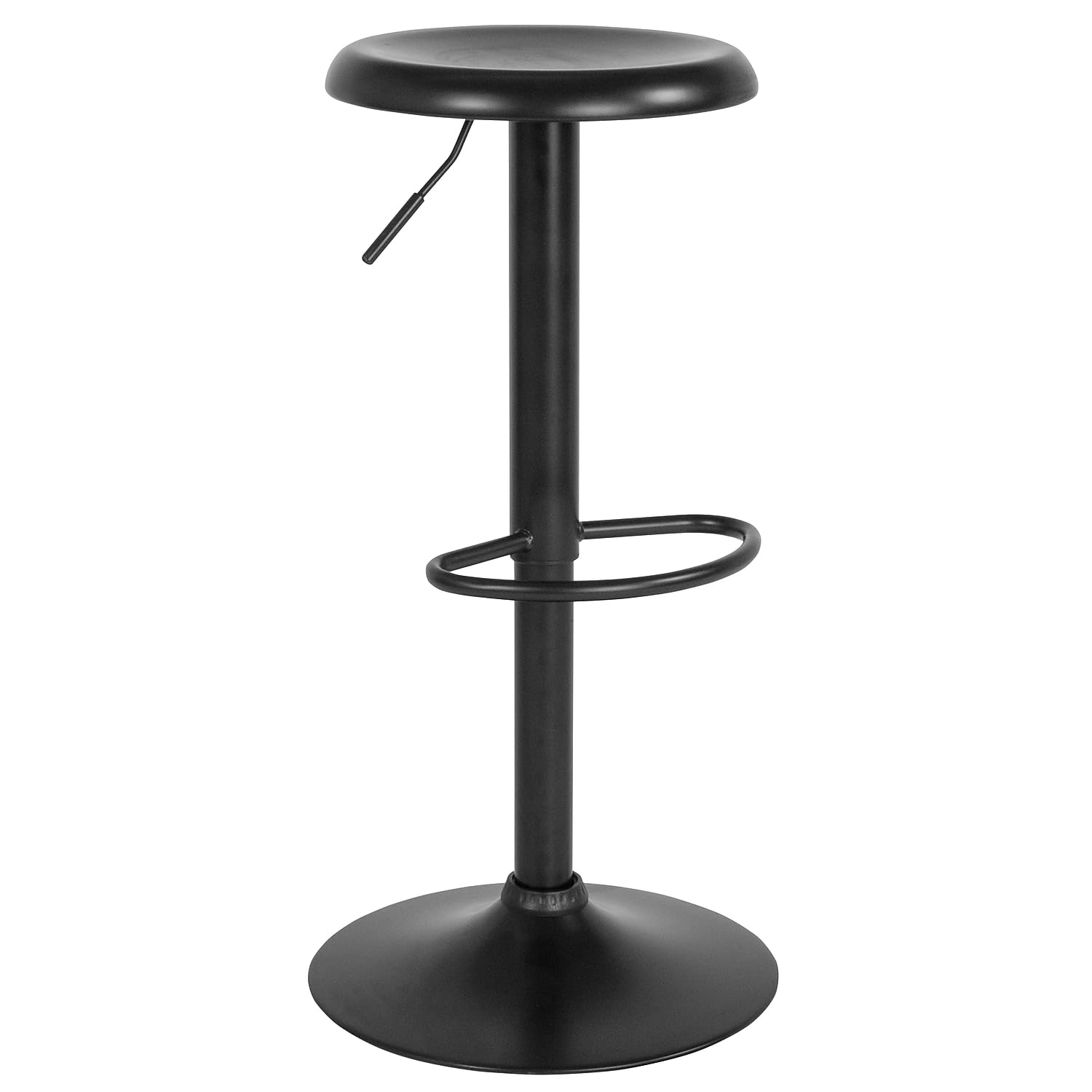 Flash Furniture Madrid Series Adjustable Height Retro Barstool In Black Finish