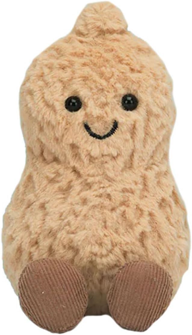 JEIIYCAT Aimery Peanut Plush Toy, 6.5" Soft Cotton Stuffed Doll, Brown, Perfect Gift for Kids and Girlfriends