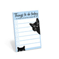 Funny Black Cat Small To Do List Sticky Notes, Blue | Things To Do Today So My Cat Can Live A Better Life | Cat Humor Notebook N