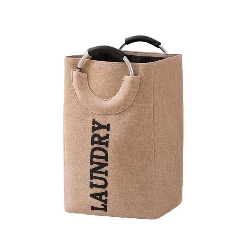 PLUMAZE Waterproof Laundry Hamper, Laundry Bag with Padded Handles, Clothes Hamper Stands Up Well, Collapsible Laundry Basket Ea