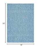 Safavieh Courtyard Collection 8' X 10' Aqua/Navy Cy8235 Indoor/ Outside Waterproof Easy Cleansingpatio Backyard Mudroom Area Mat