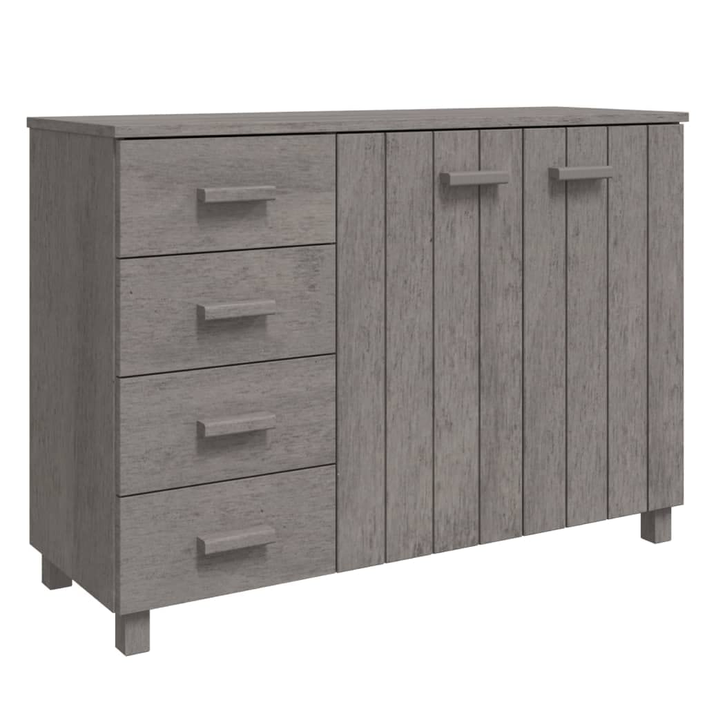 vidaXL Sideboard HAMAR Light Gray 44.5&quot;x15.7&quot;x31.5&quot; Solid Wood Pine