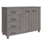 vidaXL Sideboard HAMAR Light Gray 44.5"x15.7"x31.5" Solid Wood Pine