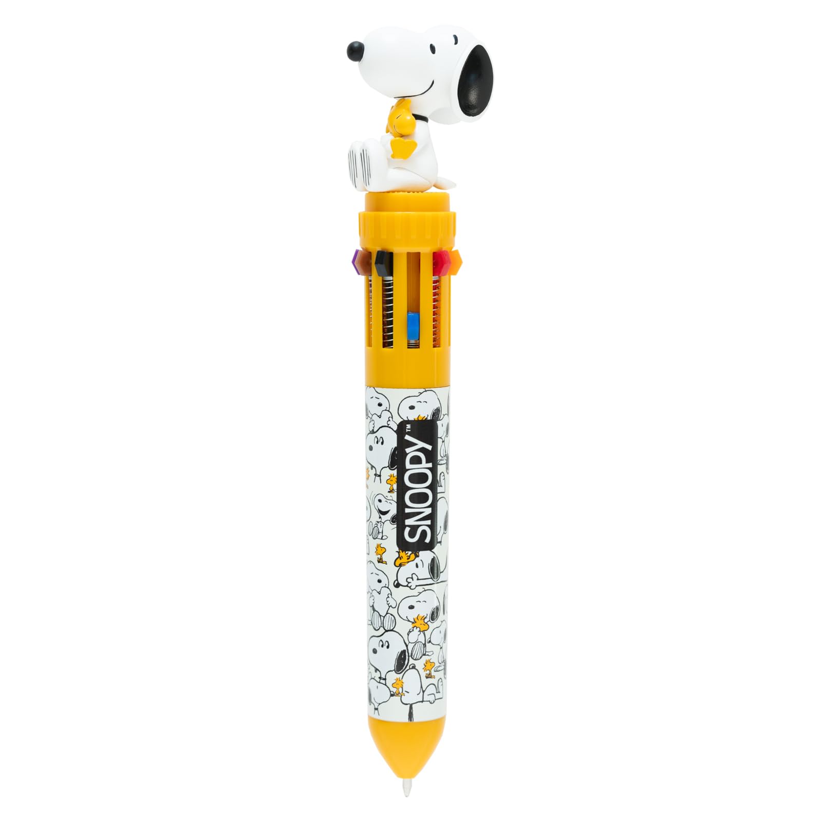 Grupo Erik Snoopy Pen | 10 In 1 Ballpoint Pen With 3D Snoopy Topper | Multi Colour Pen | Cute Pen | Snoopy Gifts | Snoopy Mercha