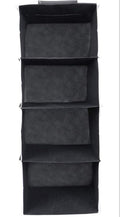 Craficial Hanging Closet Organiser, 5Shelf, Black, Foldable Wardrobe Storage For Clothes And Towels