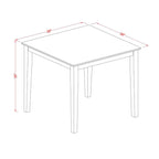 East West Furniture OXML3-MAH-LC 3 Piece Dining Room Table Set Contains a Square Kitchen Table and 2 Faux Leather Upholstered Dining Chairs, 36x36 Inch, Mahogany