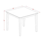 East West Furniture OXML5-MAH-W 5 Piece Dining Set for 4 Includes a Square Kitchen Table and 4 Dinette Chairs, 36x36 Inch