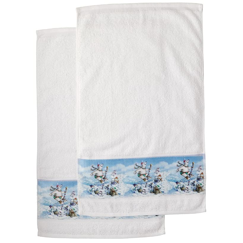 North Pole Friends Bath Collection  Set of 2 Hand Towels