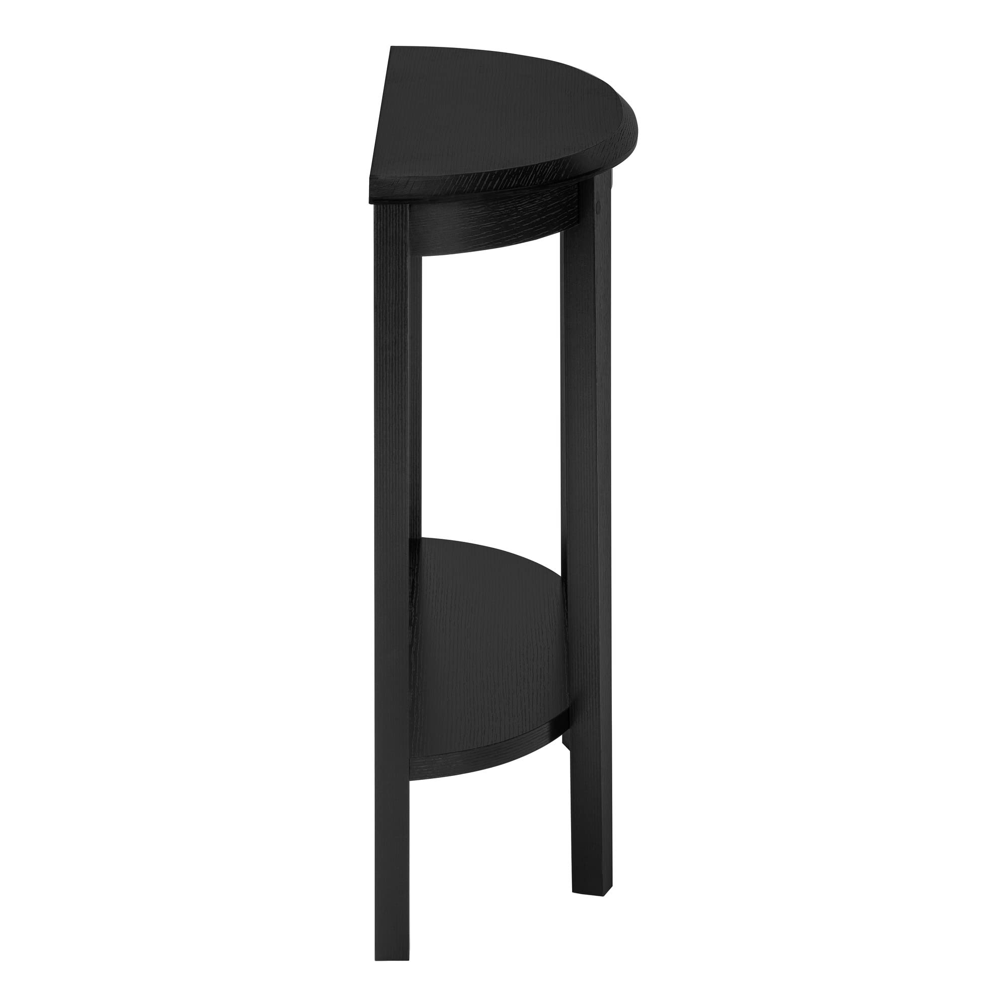 Monarch Specialties I 2413 Accent Table, Console, Entryway, Narrow, Sofa, Living Room, Bedroom, Laminate, Black, Transitional