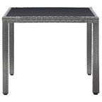5 Piece Patio Dining Set Poly Rattan Gray