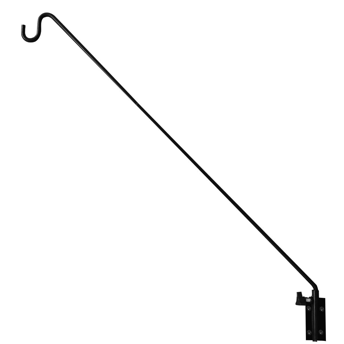 Erytlly Extended Reach Deck Hook Wall Pole Wall Mounted, Extensible And Adjustable 28 Inch To 43 Inch Bracket For Hanging Bird F