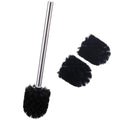 Angle Simple Toilet Brushes Refills, Black Toilet Bowl Scrubber Head 3 PCS