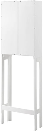 Crosley Furniture Savannah Over The Toilet Storage Cabinet and Bathroom Organizer with Shelves, White