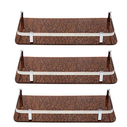 STIMULUS Acrylic Stylish Wall Little Bathroom Marble Brown Shelf, Multi use Unbreakable wall Shelf Size6x15