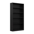 Bush Furniture Universal Tall 5 Shelf Bookcase in Black, Vertical Storage and Display Bookshelf for Home Office or Living Room O