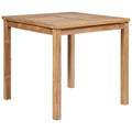 vidaXL Solid Wood Teak Patio Table Lawn Yard Terrace Balcony Wooden Patio Backyard Garden Outdoor Furniture Dining Dinner Meal Table 31.5"