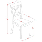 East West Furniture BOC-CAP-C Boston Kitchen Dining Chairs - Linen Fabric Upholstered Wooden Chairs, Set of 2, Cappuccino