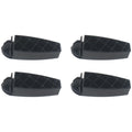 LBTODH 4 PCS Wire Cube Connectors Plastic High Foot Wardrobe Fastener Black Cabinet Cross Fixing Clip for Assembled Shoe Cabinet