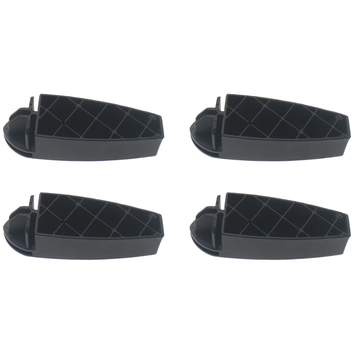 LBTODH 4 PCS Wire Cube Connectors Plastic High Foot Wardrobe Fastener Black Cabinet Cross Fixing Clip for Assembled Shoe Cabinet
