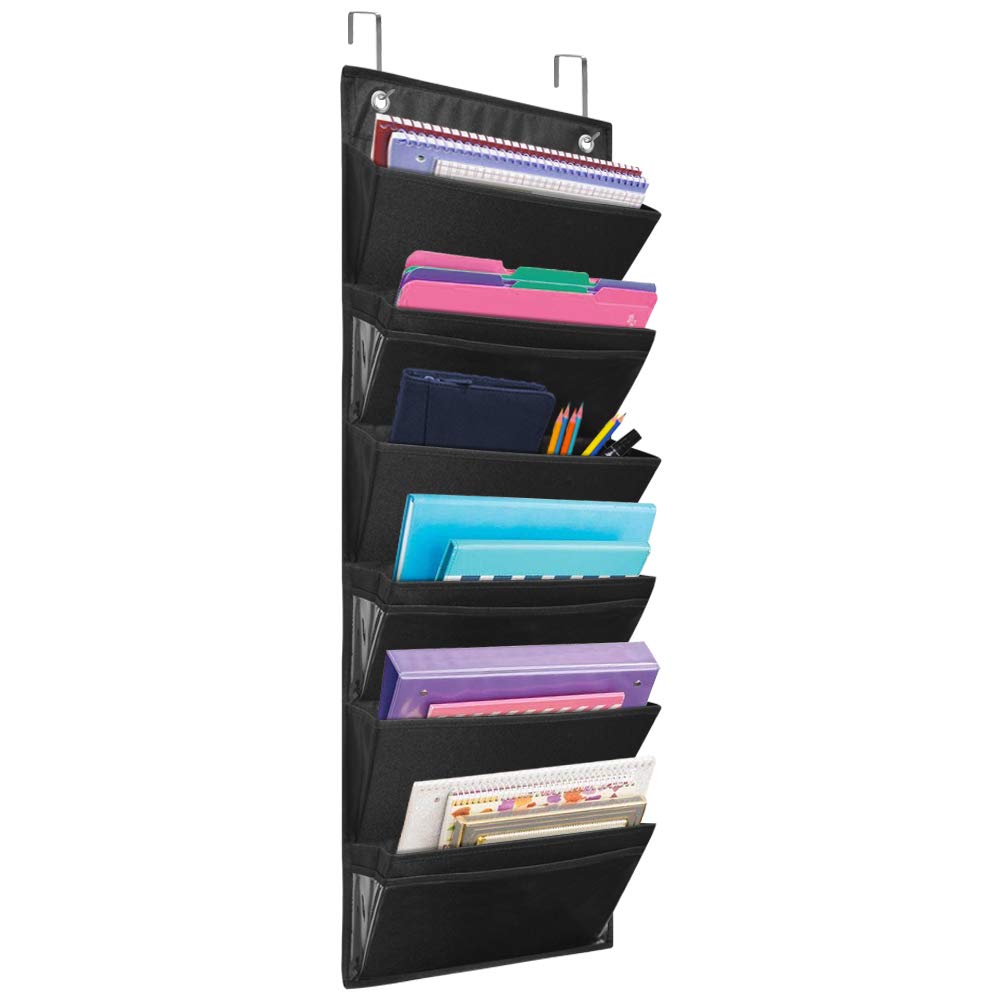 Eamay Hanging File Organizer Wall Mount Storage Pocket Chart, Over The Door Office Supplies Pocket Chart For Classroom, School,