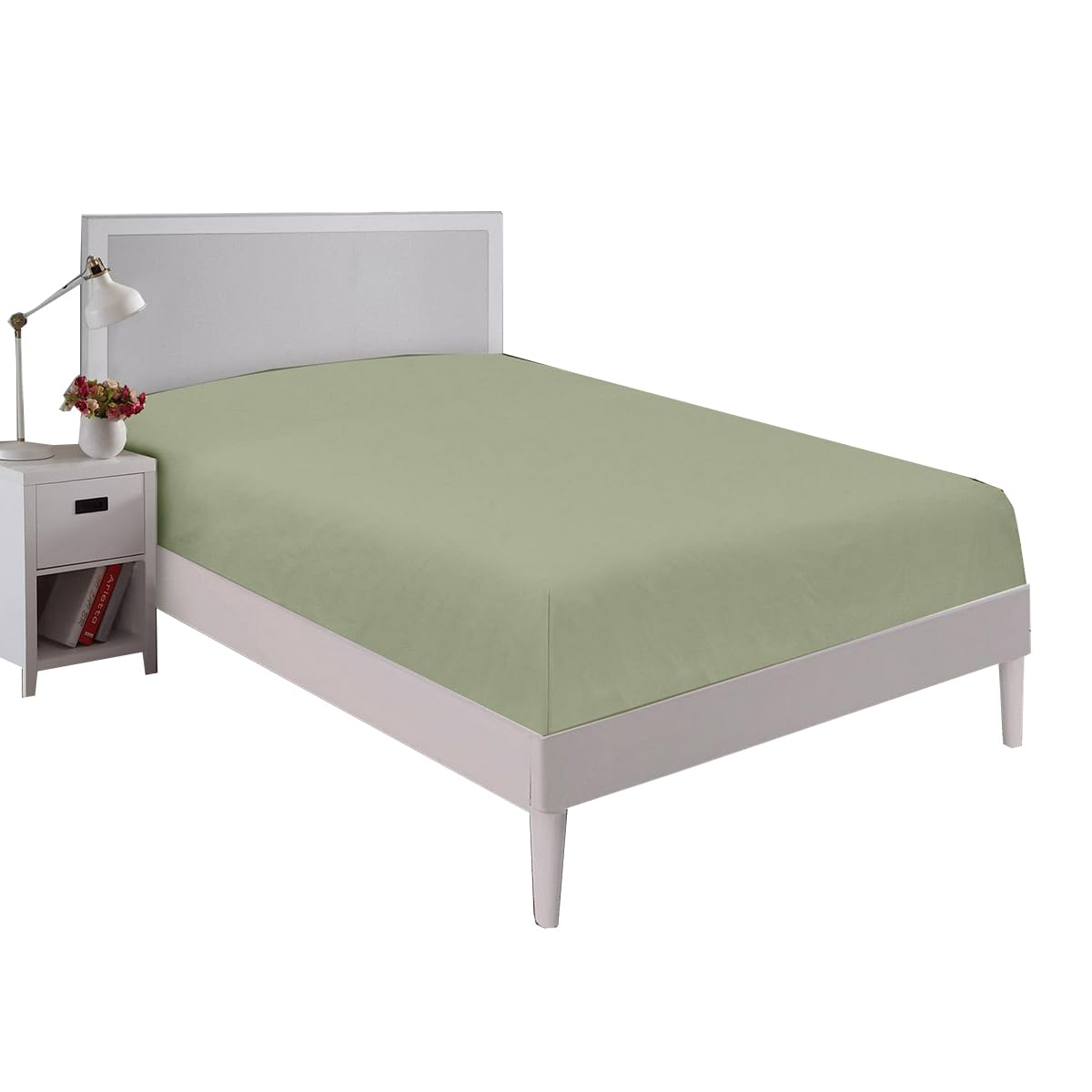 Fitted Bottom Sheet Full Size, Brushed Premium Quality Bottom Sheet 16 Inch Extra Deep Pocket,1 Pc Fitted Sheet Only, Soft Micro
