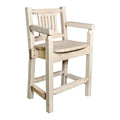 Montana Woodworks Homestead Collection Captain'S Barstool, Clear Lacquer Finish