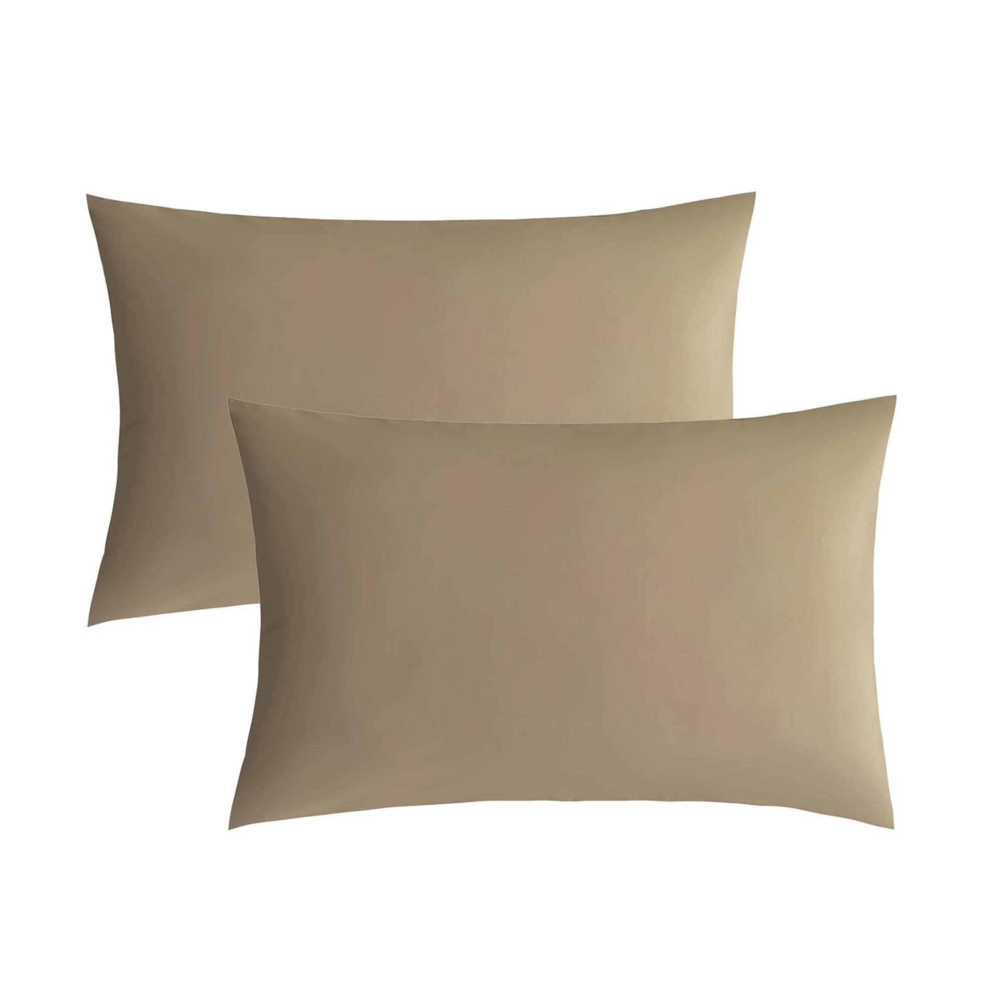 Jellymoni Pillowcases Standard Set Of 2 Cotton Envelope Pillow Covers Khaki 20  26In Bed Pillow Cases 100% Washed Cotton Soft Br