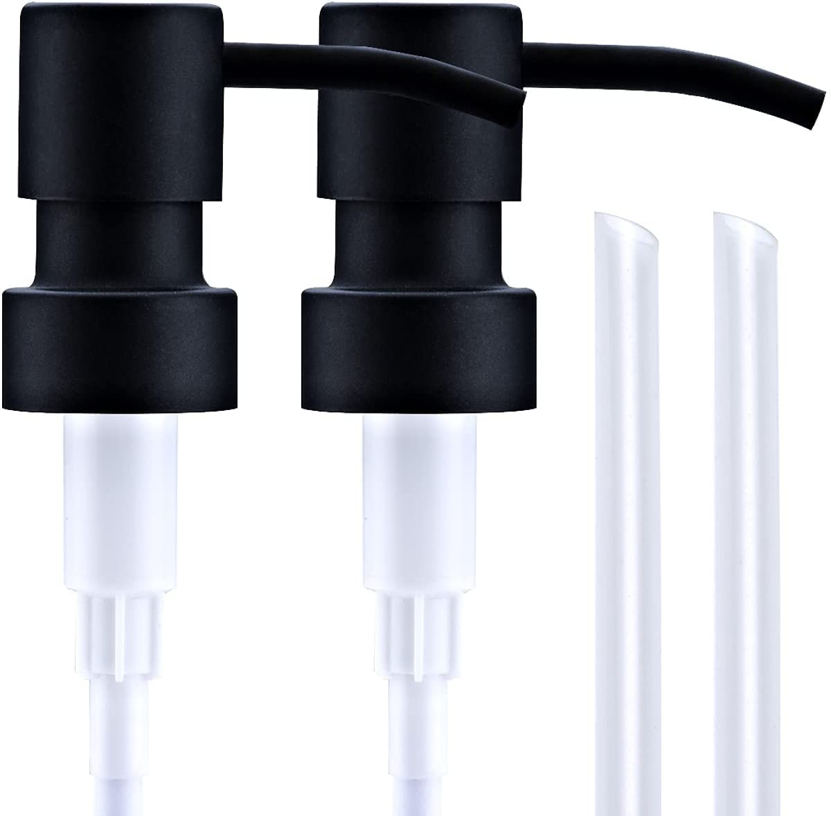 AUNRGO Black Soap Dispenser Pump Replacement - Matte 304 Stainless Steel Hand Soap and Lotion Dispenser Pumps Replacement for Re