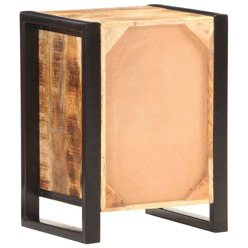 vidaXL Nightstand Storage Bedside Cabinet Nightstand with Door Solid Wood Mango