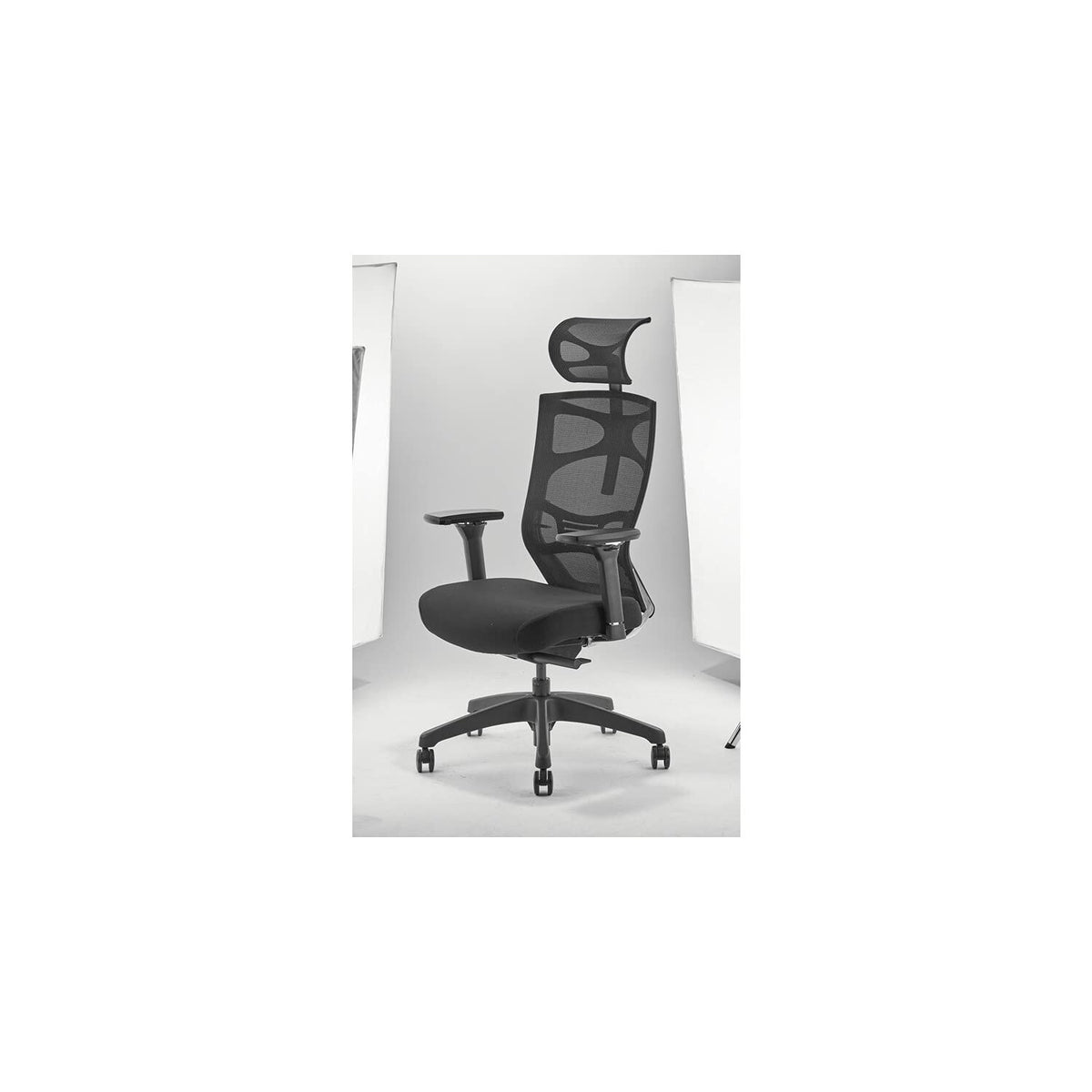 Lilola Home Miles Black Fabric Office Chair with Mesh