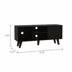 HomeRoots Particle Board Contemporary Black Wengue TV Stand